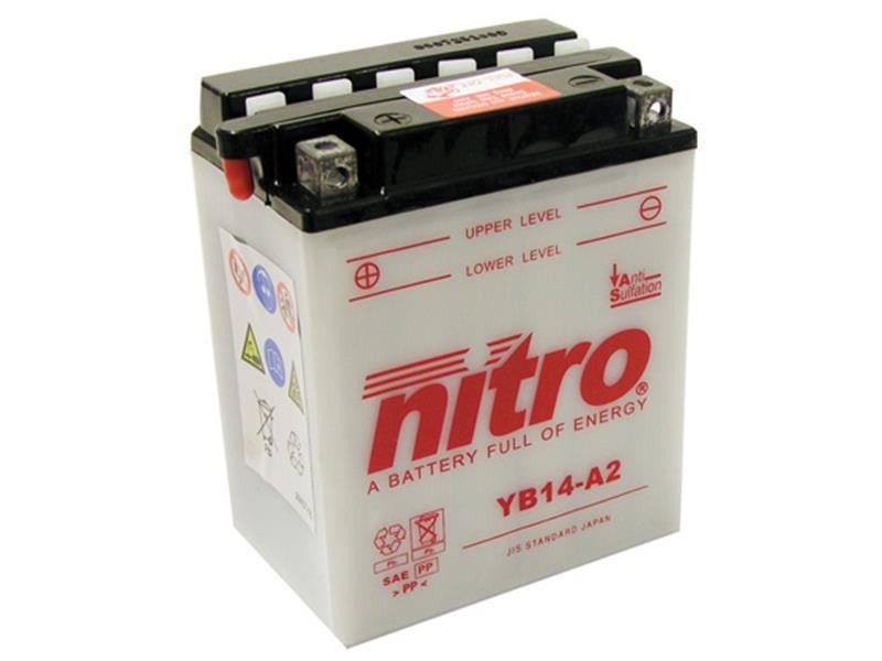 AKOMULATOR - BATERIJA NITRO YB14-A2 12V-14Ah d136 x š91 x v168 mm LEVO+